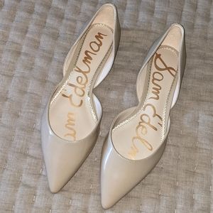 NWOT Sam Edelman Dorsay Flat Nude Patent Leather